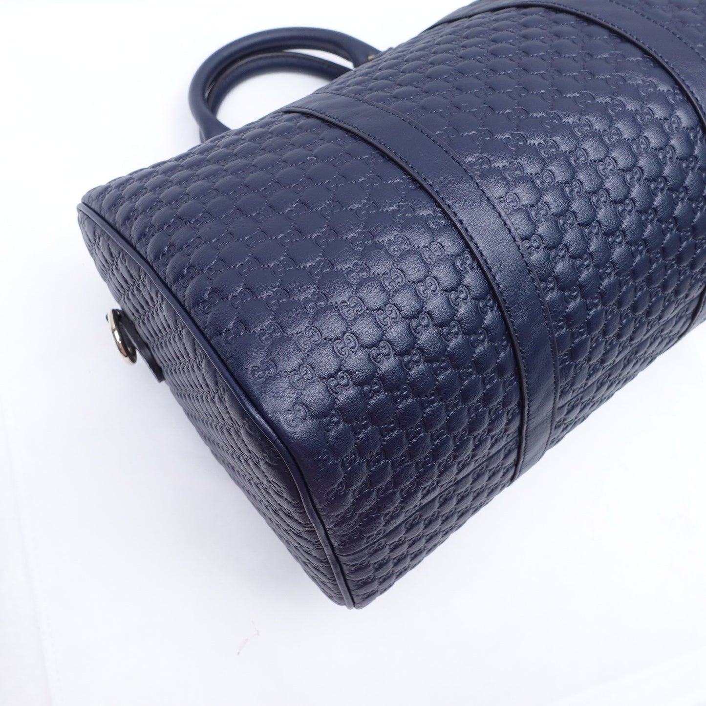 Pre-owned Gucci Boston Blue Calfskin Shoulder Bag