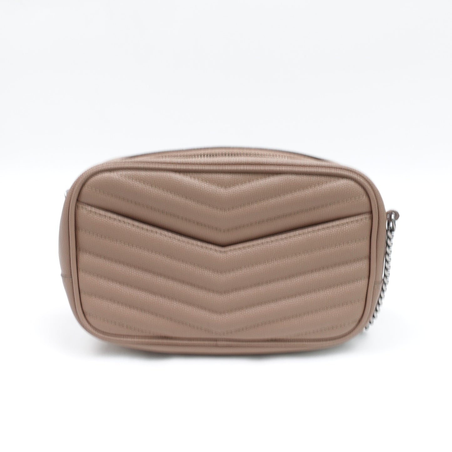 Pre-owned Saint Laurent Loulou Camera Mini Tan Calfskin Crossbody Bag