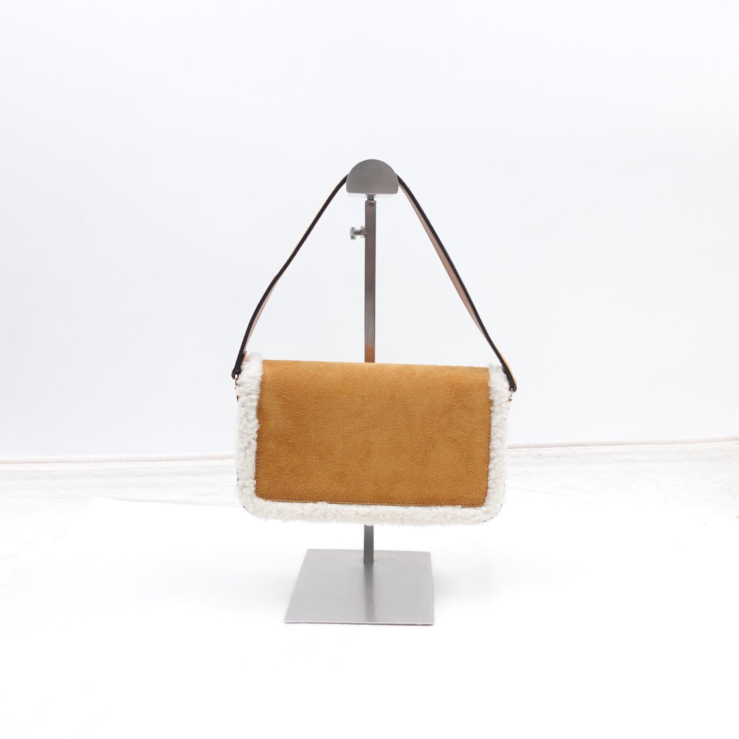 Pre-owned Gucci Horsebit 1955 Brown Suede&Lambskin Shoulder Bag