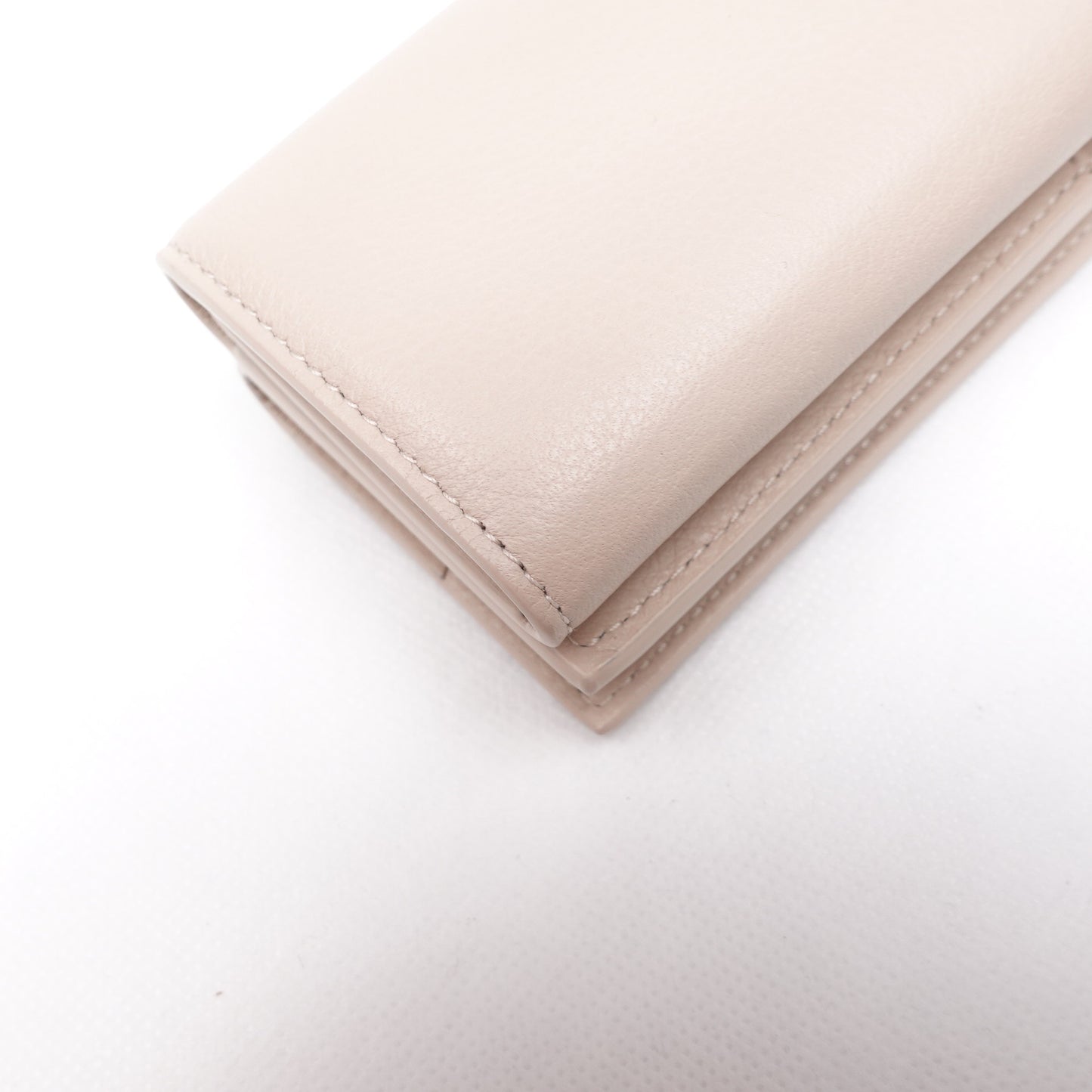 [Deal] Pre-owned Saint Laurent Cream Calfskin Short Wallet