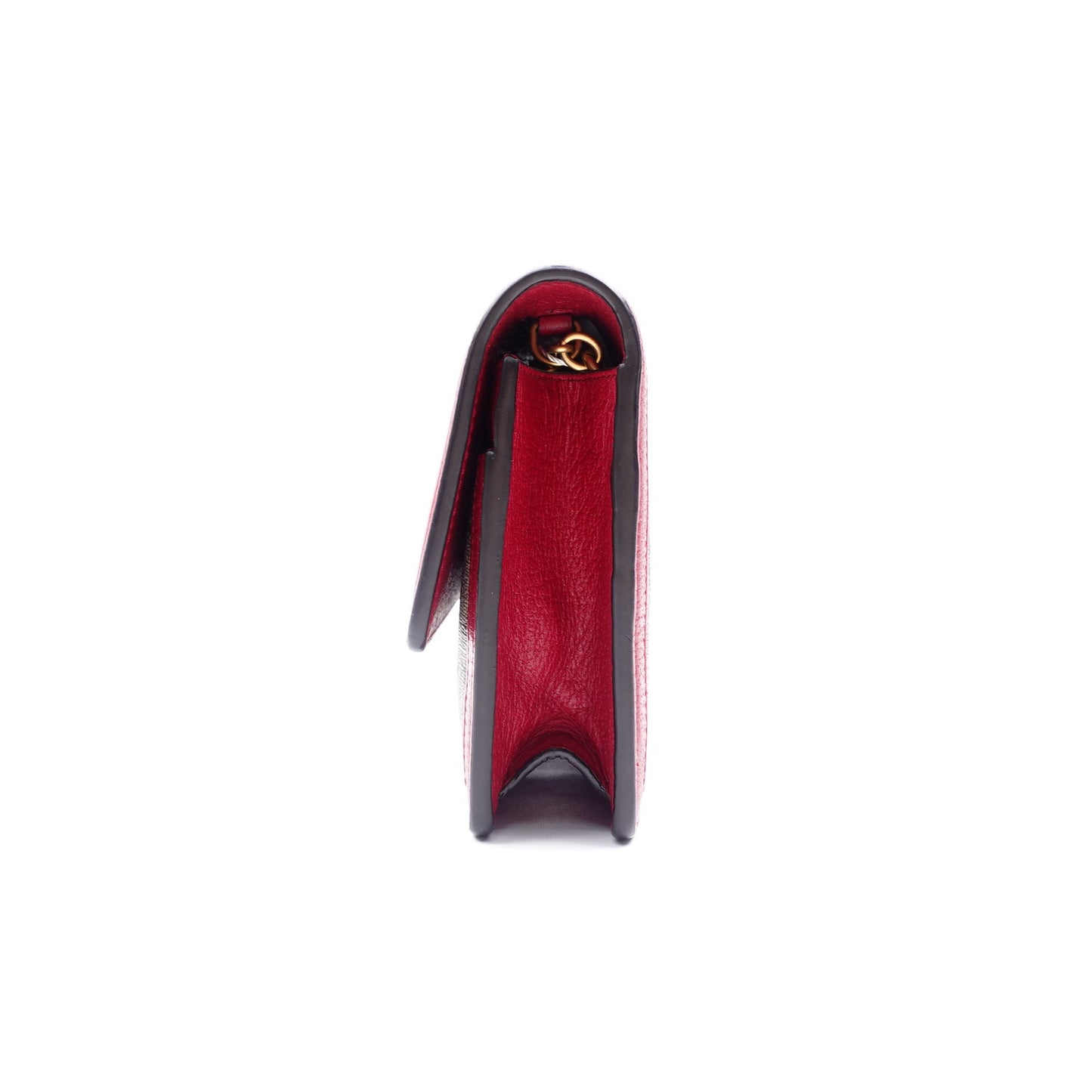 Pre-owned Gucci Queen Margaret WOC Red Coated Canvas Shoulder Bag