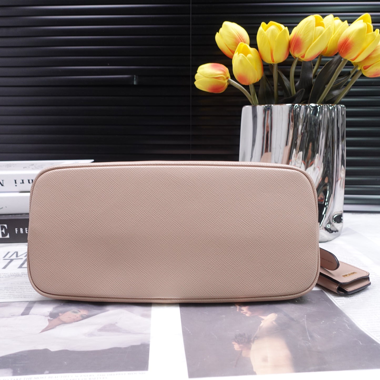 Pre-Owned Prada Matinee Milktea Calfskin Shoulder Bag