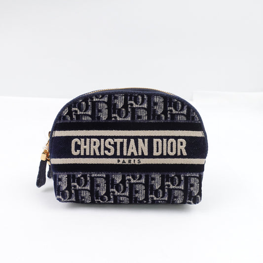 Pre-owned Dior Blue Velvet Clutch