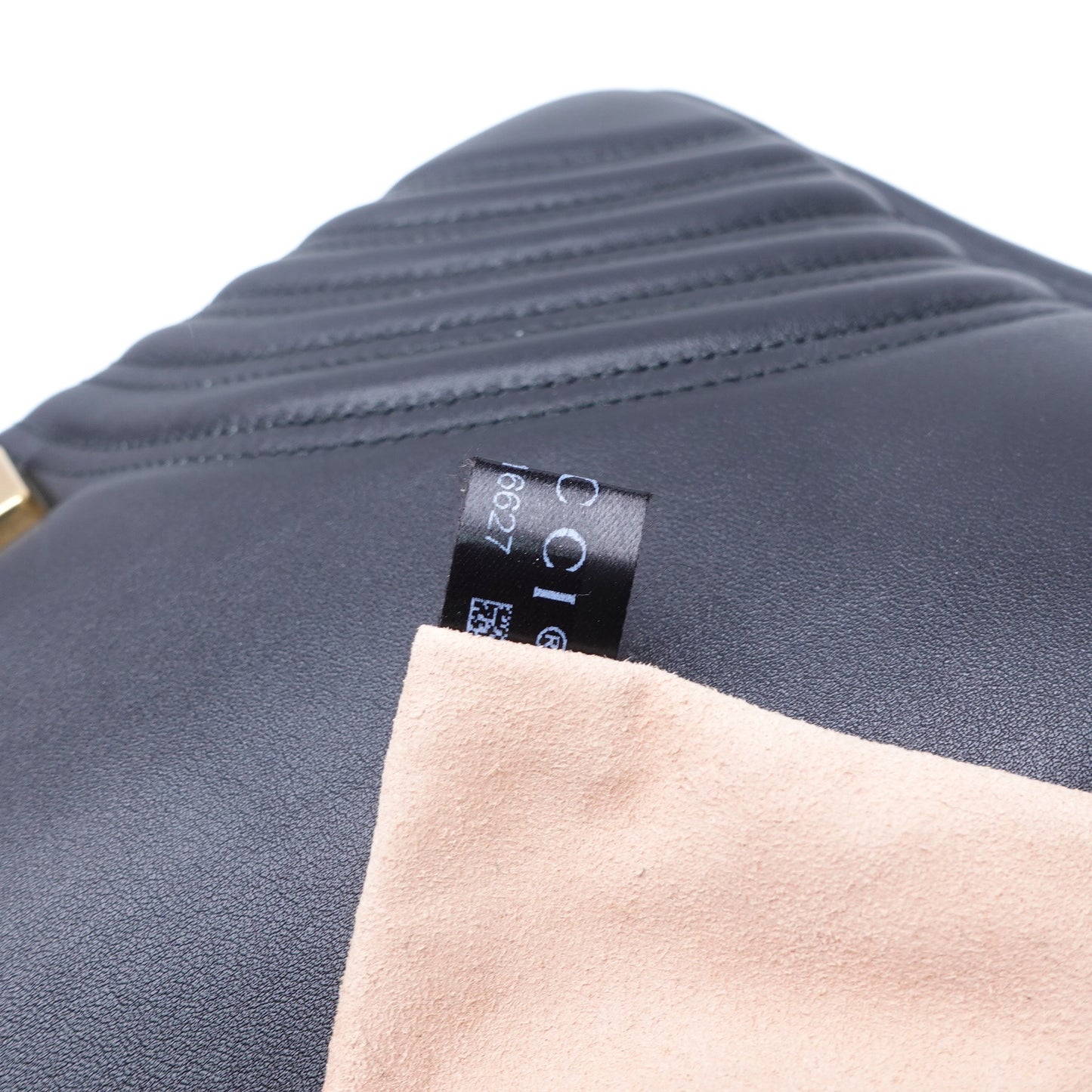 Pre-owned Gucci GG Marmont Black Calfskin Shoulder Bag