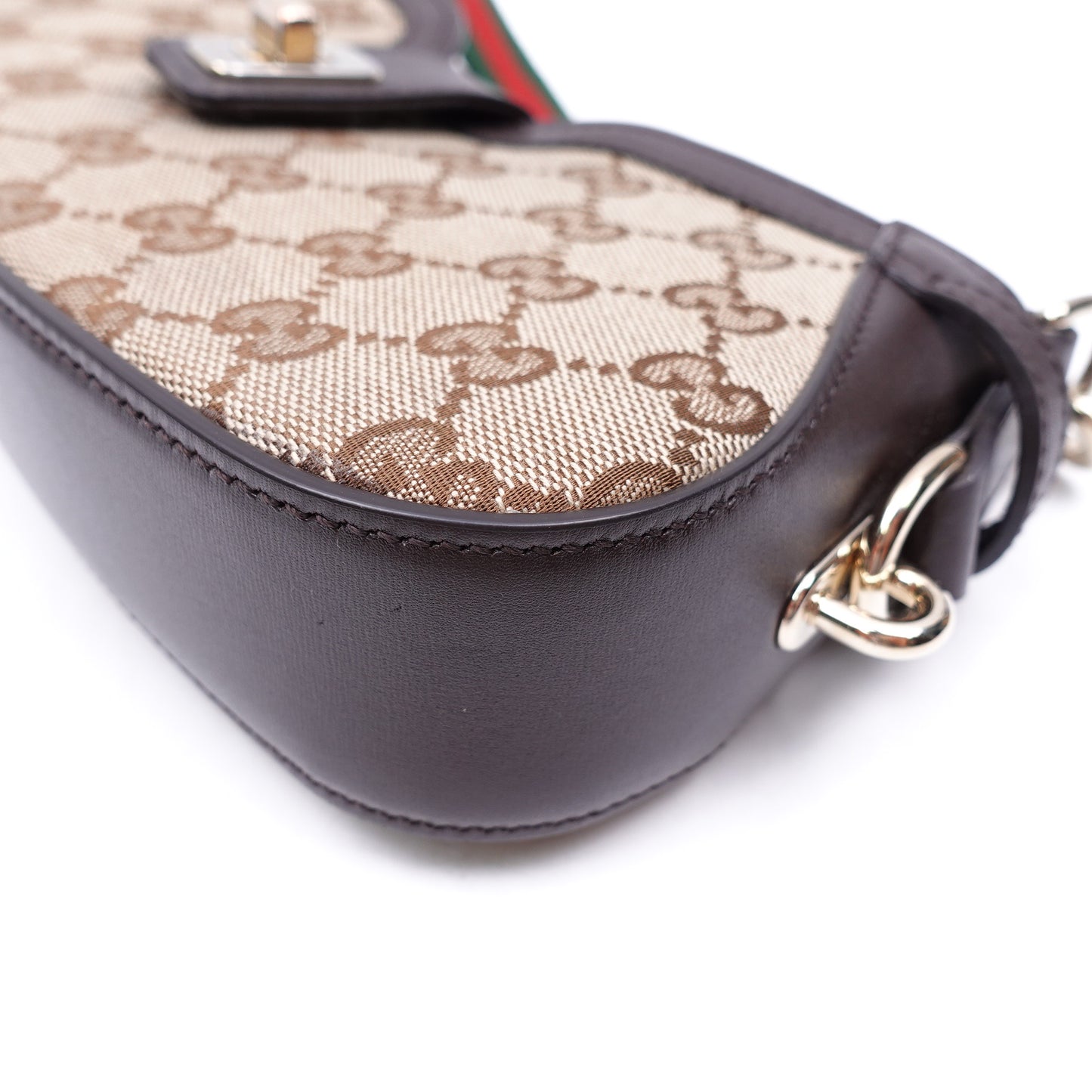 Pre-owned Gucci Moon Side GG Canvas Hobo Bag