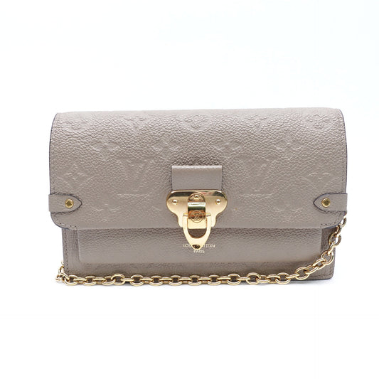 Pre-owned Louis Vuitton Vavin WOC Grey Calfskin Shoulder Bag