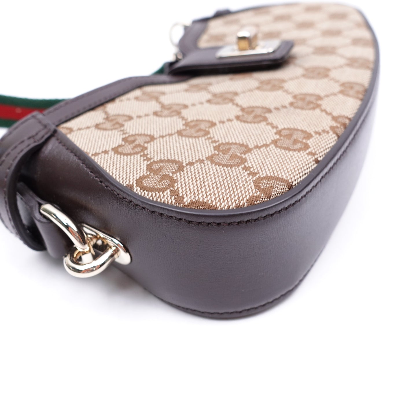 Pre-owned Gucci Moon Side GG Canvas Hobo Bag