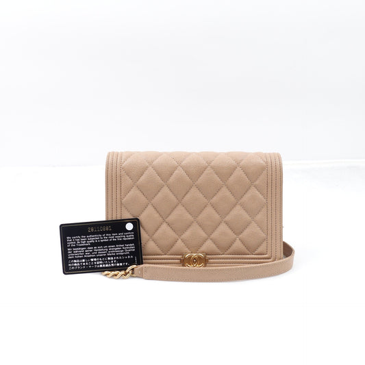 Pre-owned Chanel Beige Calfskin Shoulder Bag