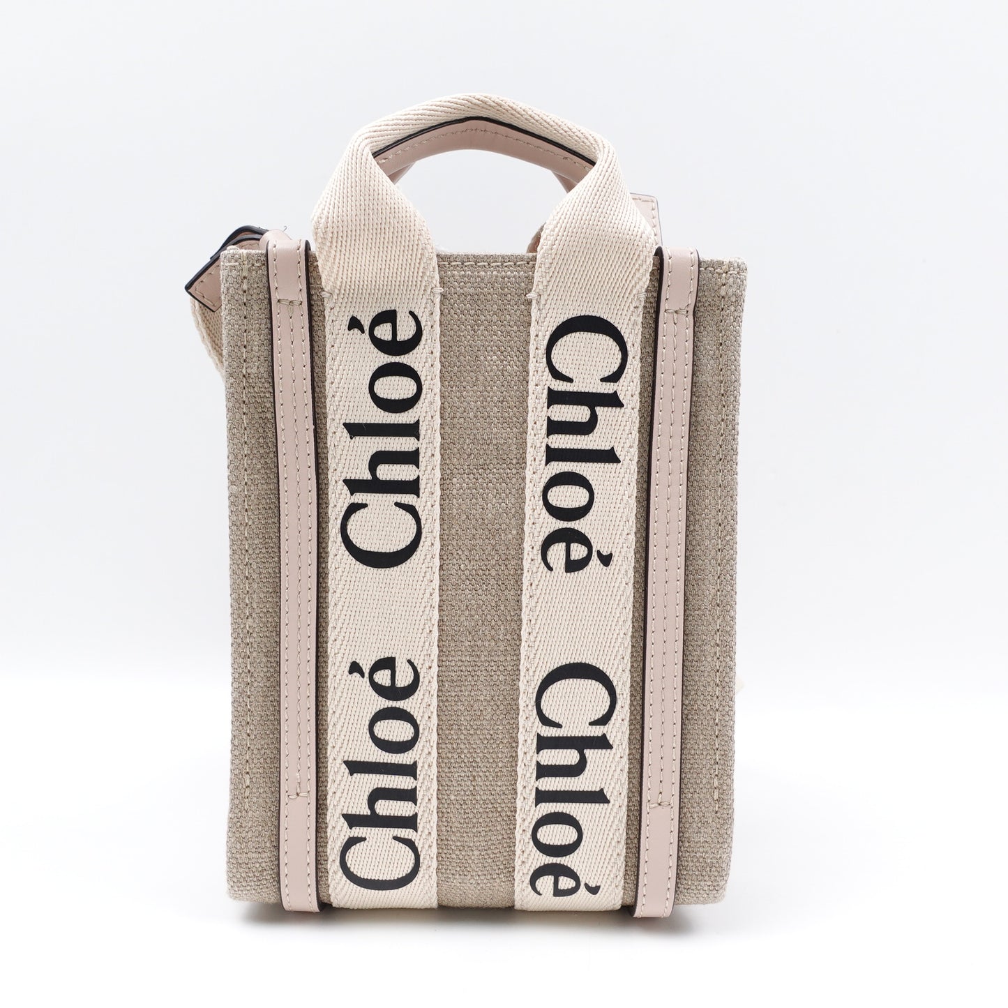 Pre-owned Chloe Woody Canvas Small Tote Bag