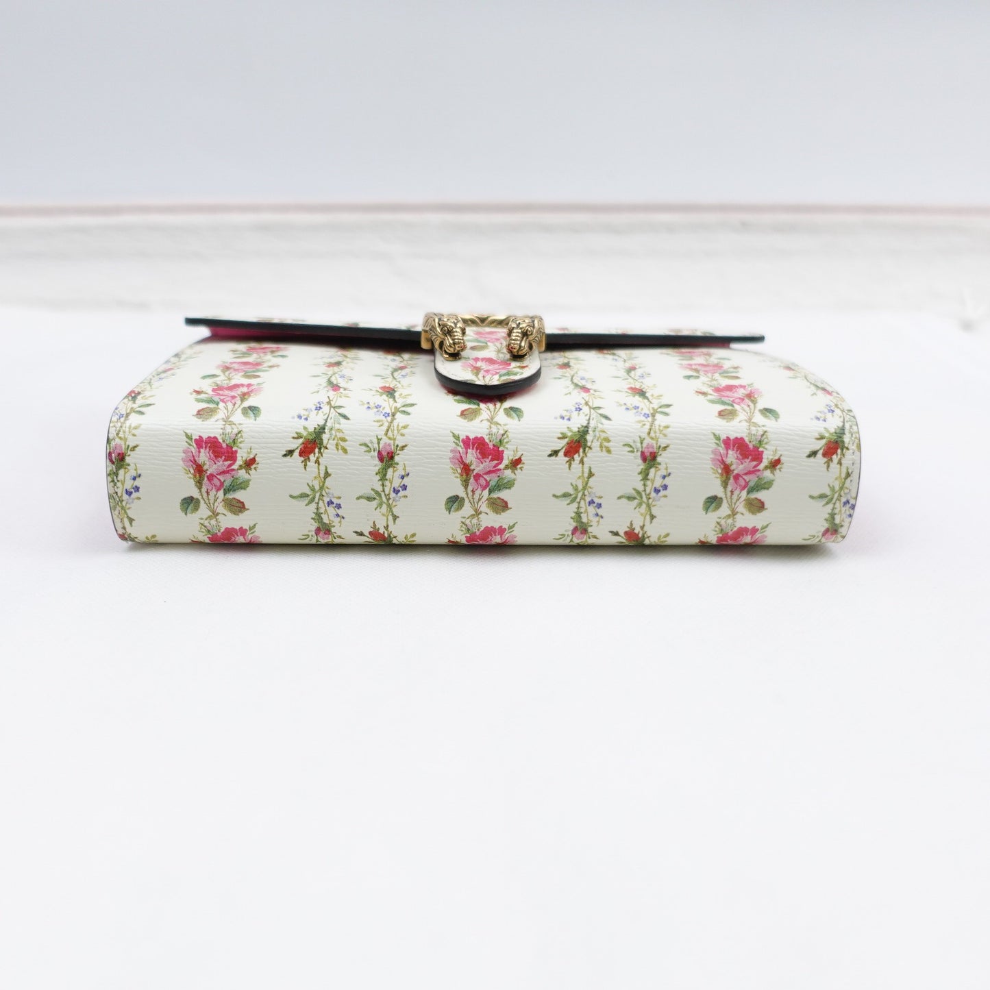 Pre-owned Gucci Dionysus Flower Pink&Green Calfskin Shoulder Bag