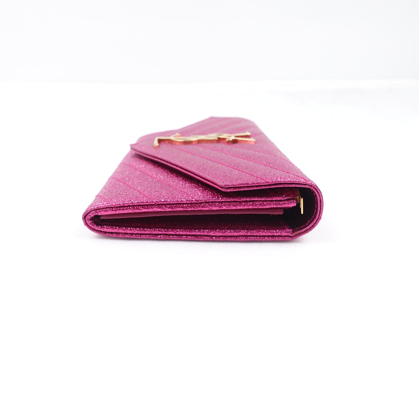 Pre-owned Saint Laurent Monogramme Pink Calfskin Wallet