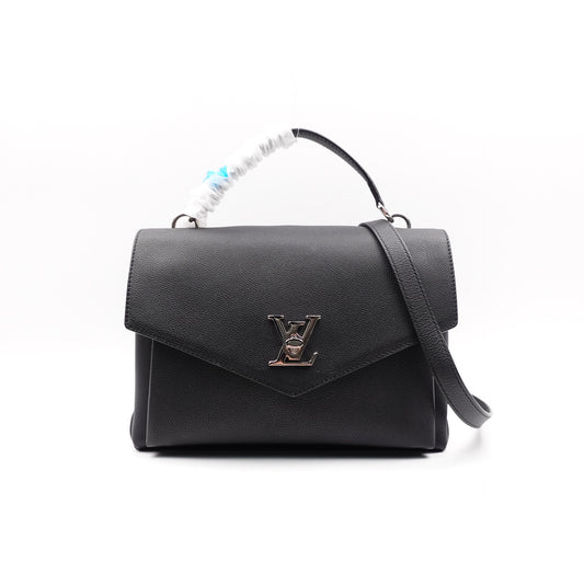 Pre-owned Louis Vuitton Lockme BB Black Calfskin Shoulder Bag
