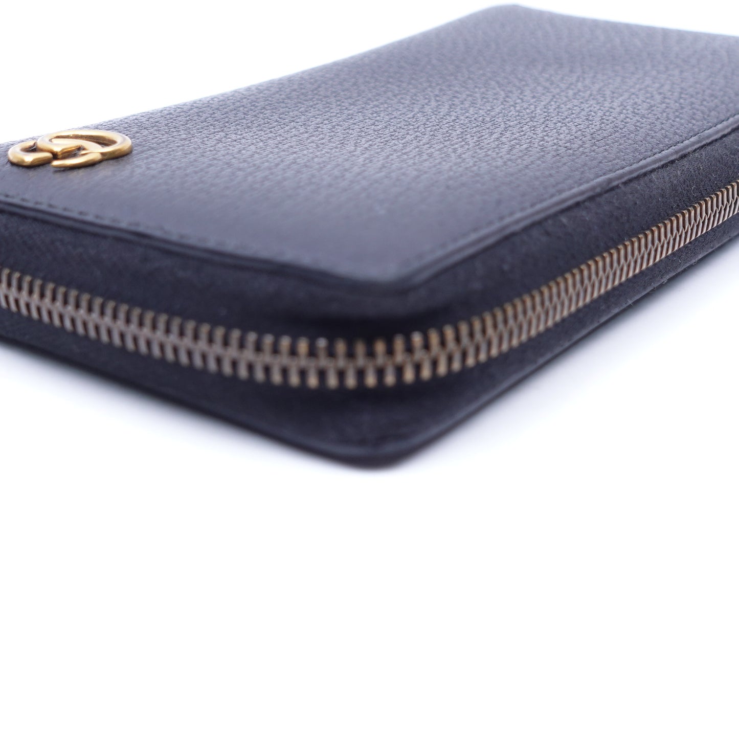 Pre-owned Gucci GG Black Calfskin Wallet