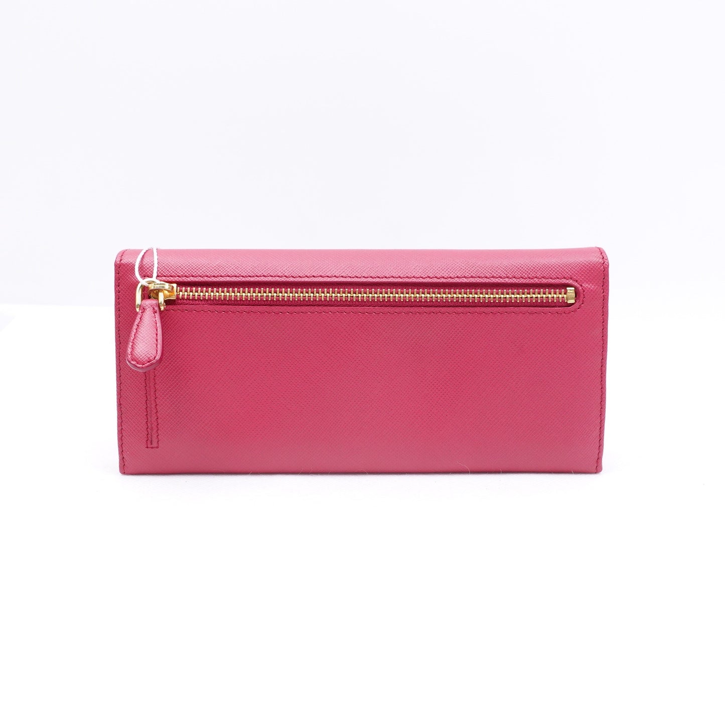 Pre-owned Prada Safiano Pink Calfskin Long Wallet
