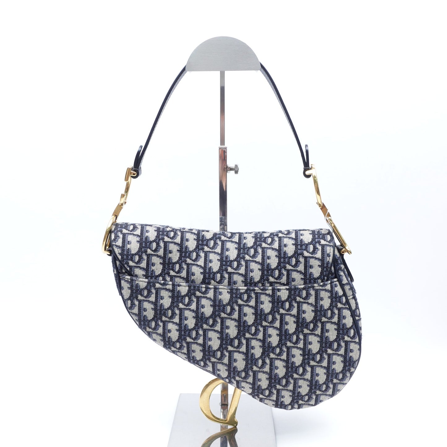 Pre-owned Dior Saddle Blue Canvad Top Handle Bag