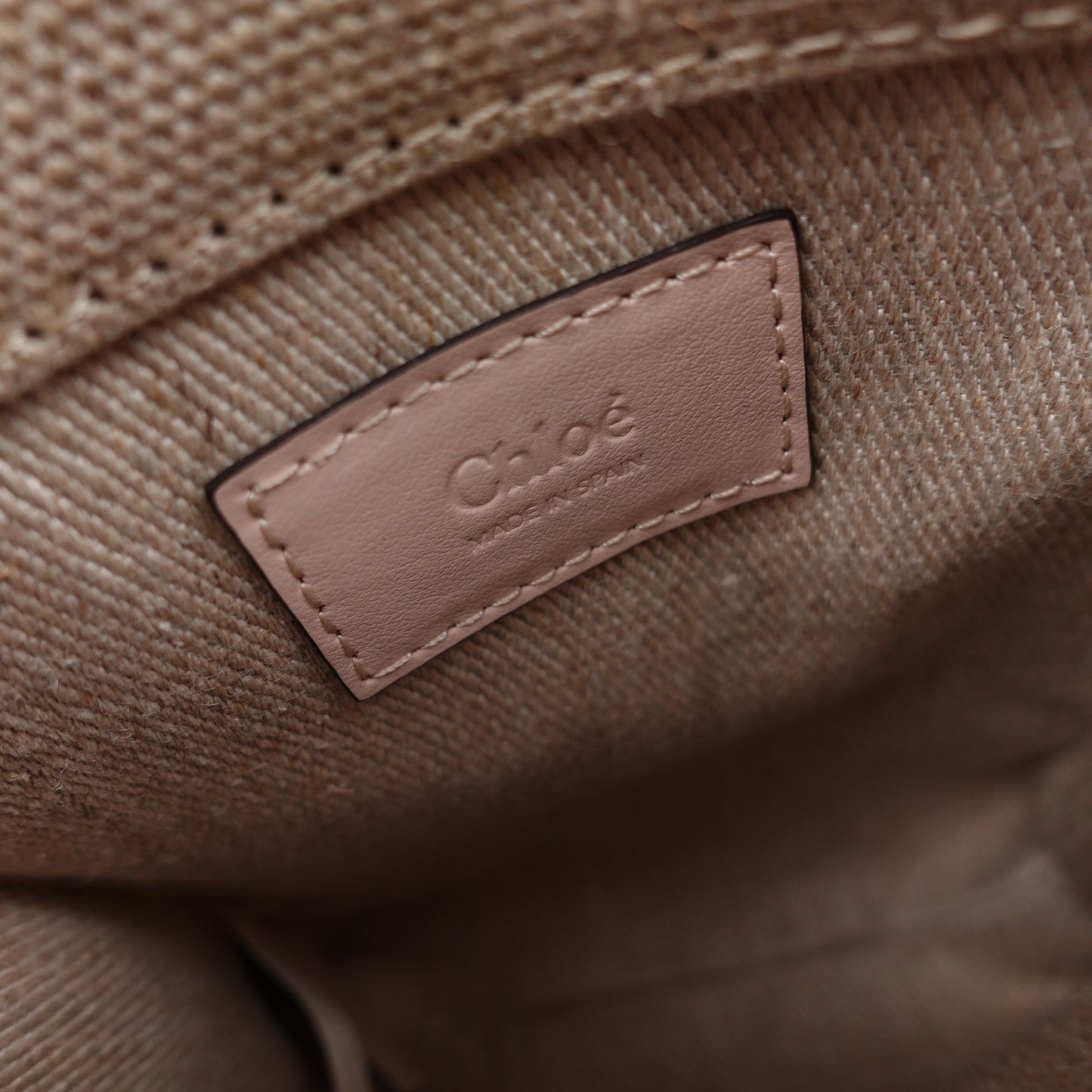 Pre-owned Chloe Woody Canvas Small Tote Bag