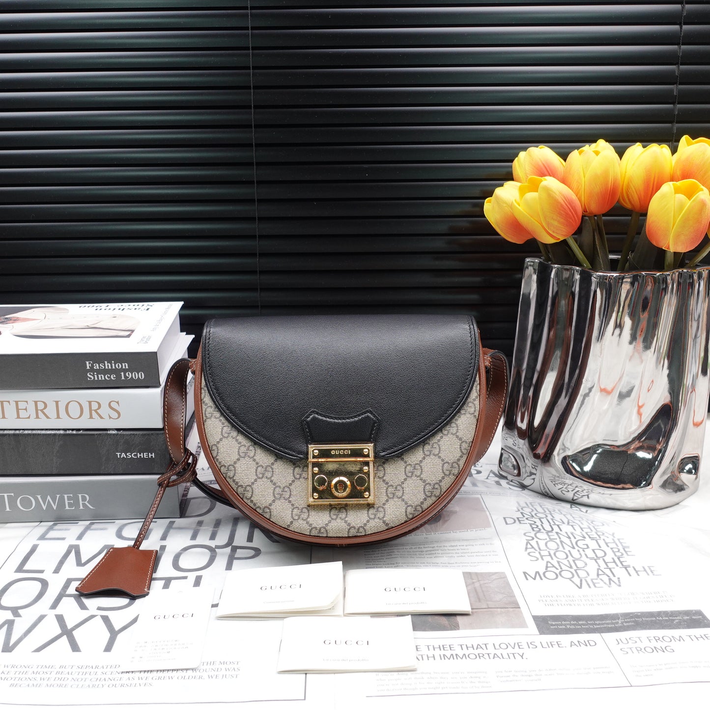 Pre-owned Gucci Padlock GG Coated Canvas Cross Body Bag
