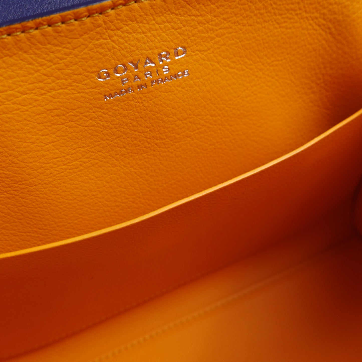 Pre-Owned Goyard Saigon Blue&Monogram Coated Canvas&Calfskin Shoulder Bag