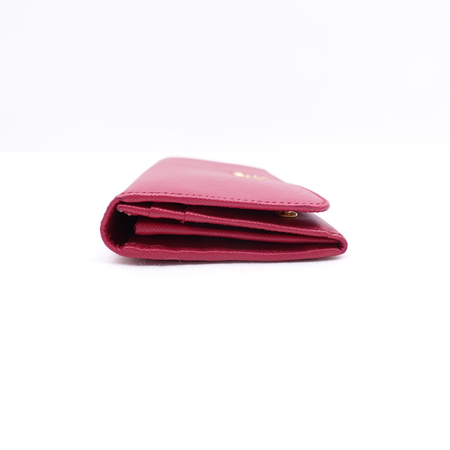 Pre-owned Prada Safiano Pink Calfskin Long Wallet