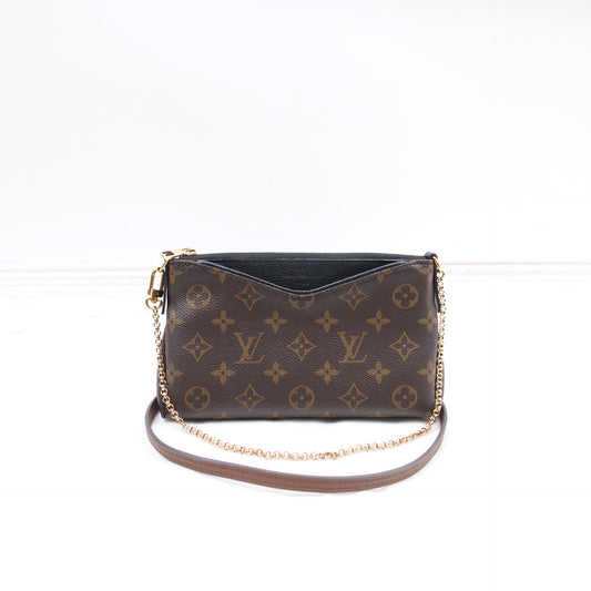 Pre-Owned Louis Vuitton Pallas Clutch Monogram Coated Canvas Shoulder Bag T10299445