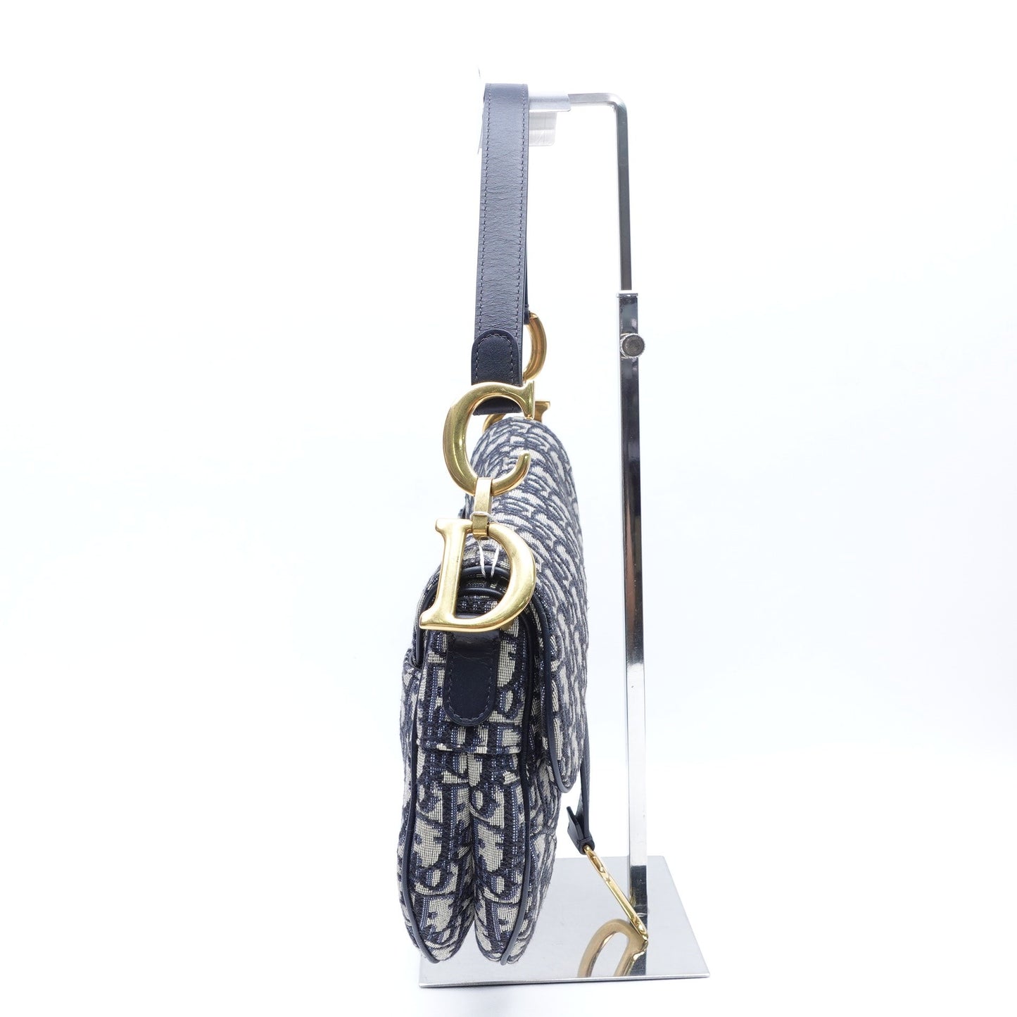 Pre-owned Dior Saddle Blue Canvad Top Handle Bag