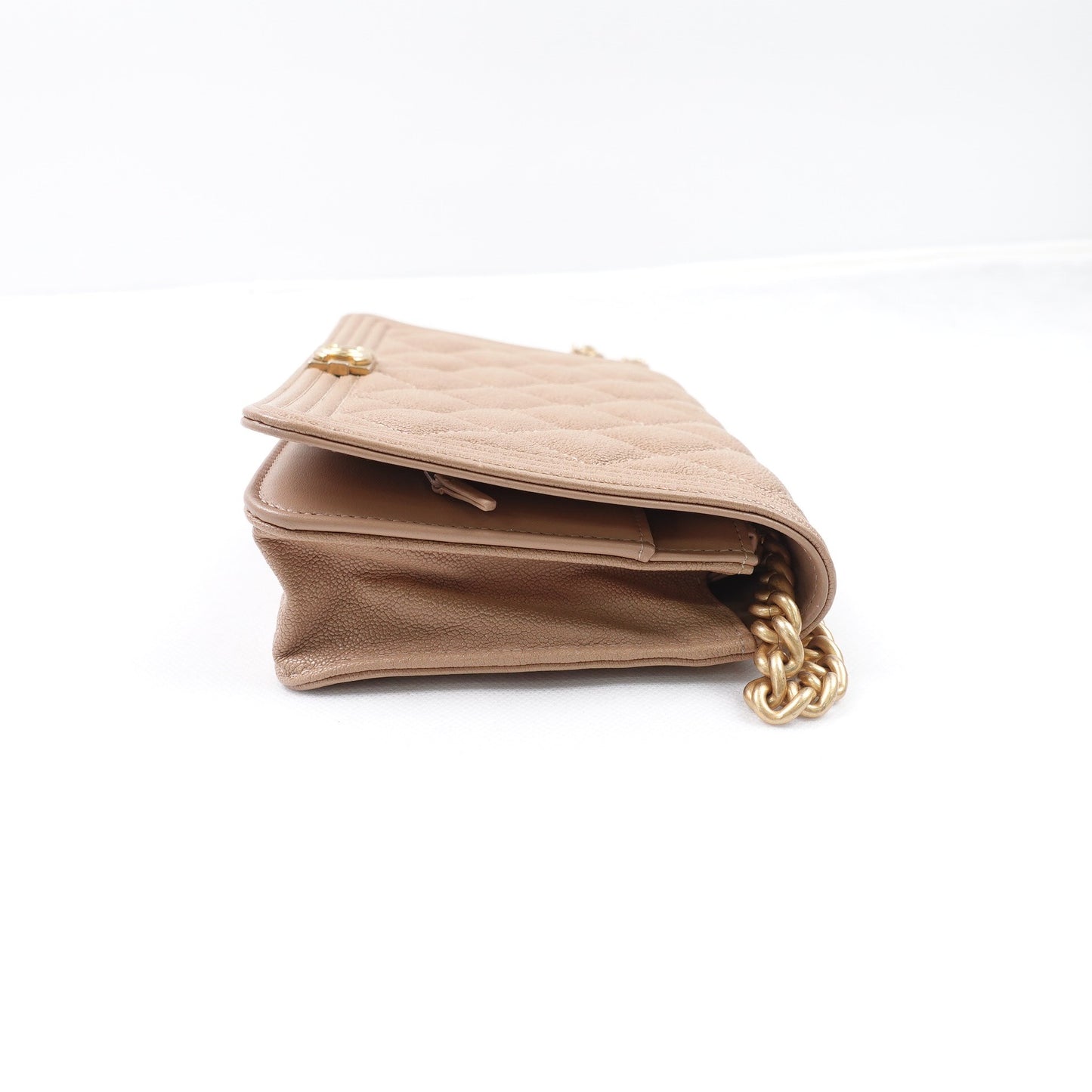 Pre-owned Chanel Beige Calfskin Shoulder Bag