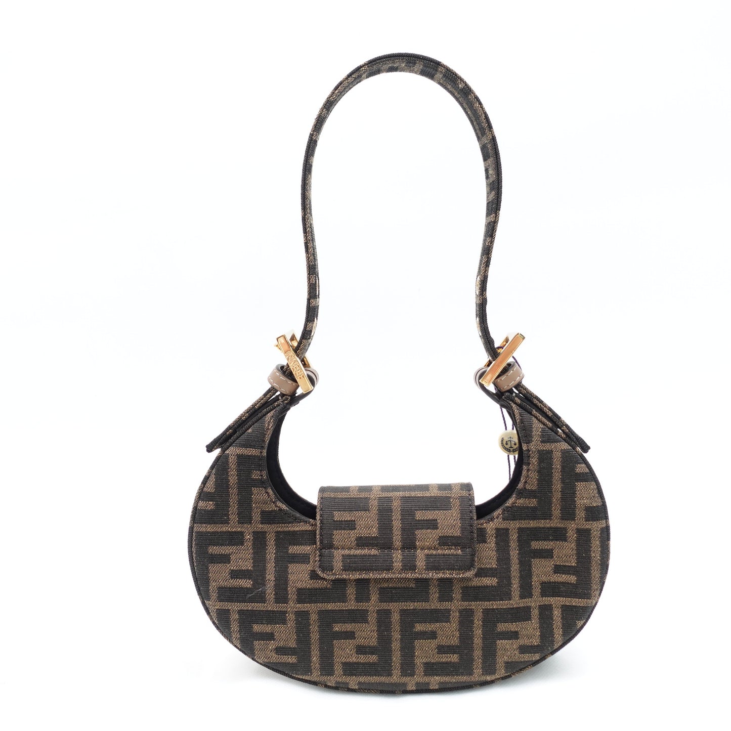 Pre-owned Fendi Cookie FF Canvas Hobo Bag