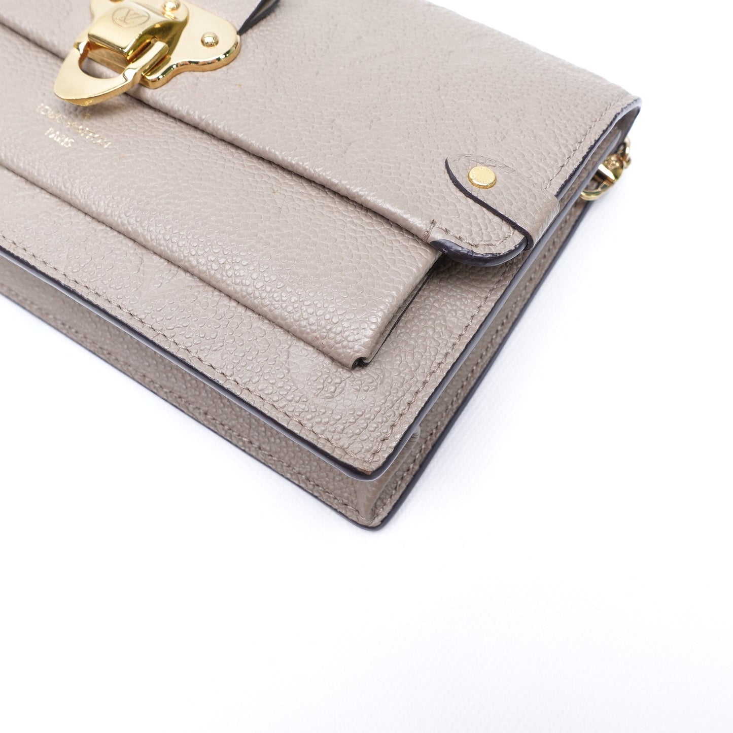 Pre-owned Louis Vuitton Vavin WOC Grey Calfskin Shoulder Bag