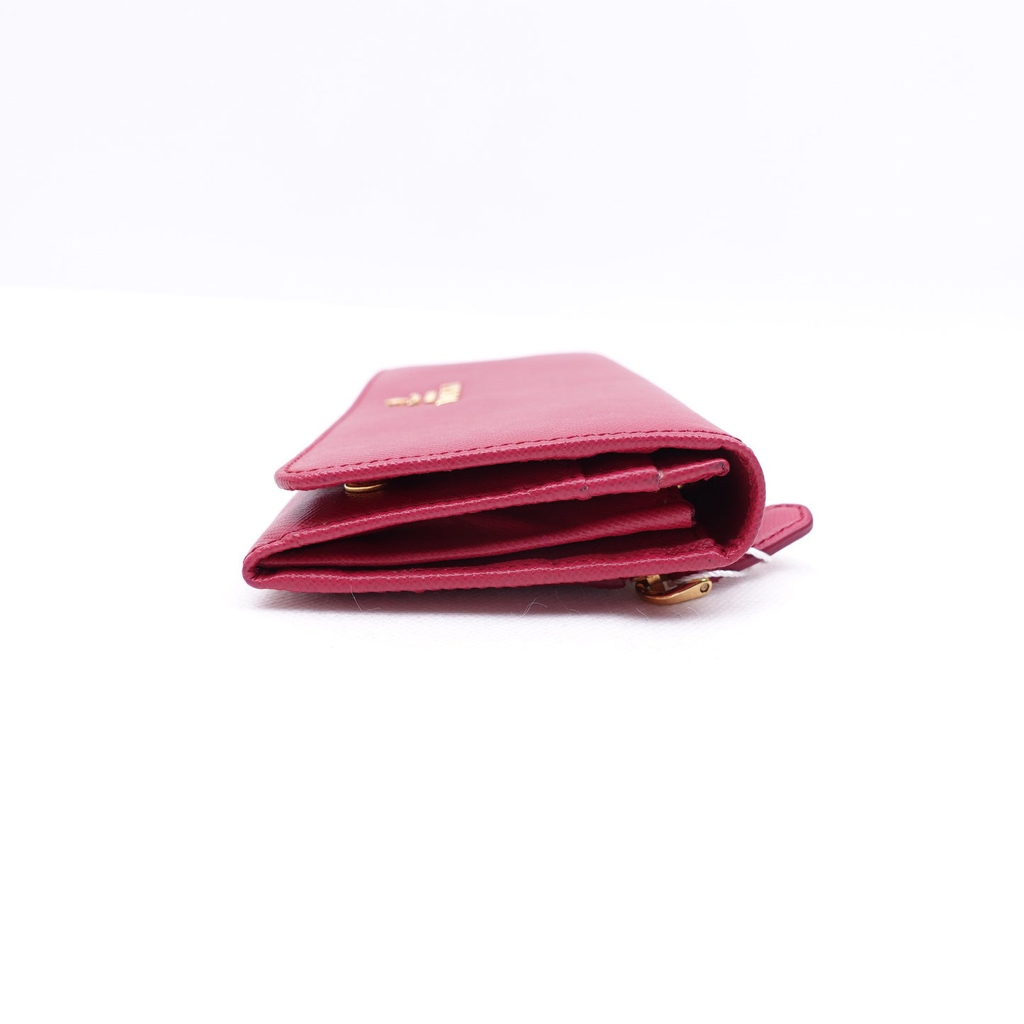 Pre-owned Prada Safiano Pink Calfskin Long Wallet