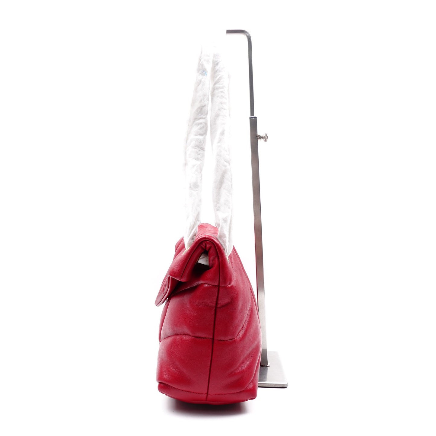 Pre-owned Saint Laurent Loulou Puffer Large Red Lambskin Shouder Bag
