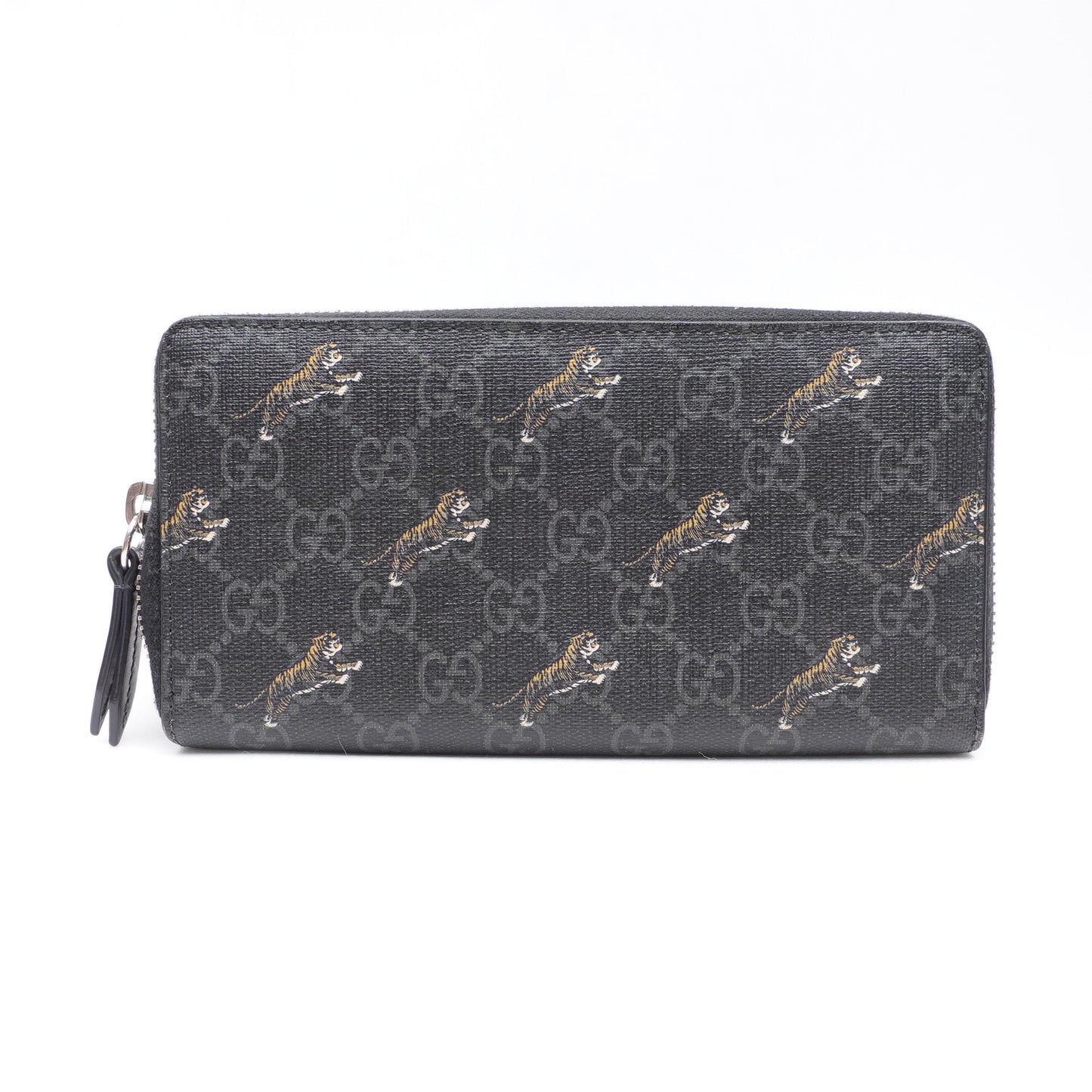 Pre-owned Gucci GG Tiger Print Coated Canvas Wallet