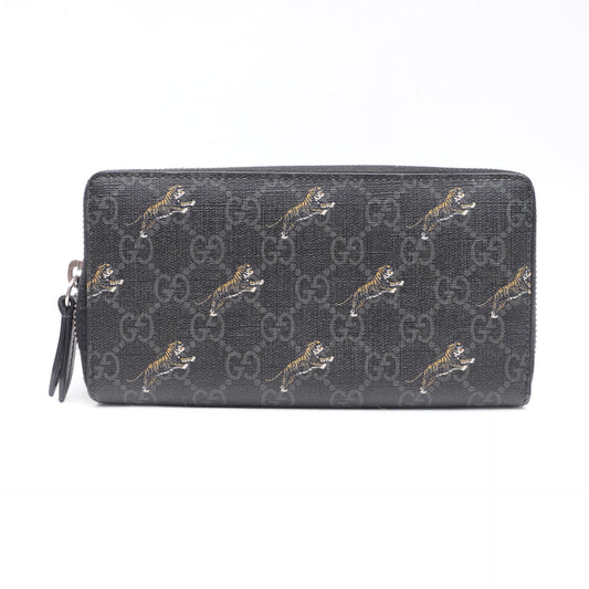 Pre-owned Gucci GG Tiger Print Coated Canvas Wallet