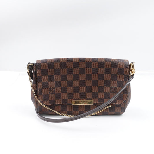 Pre-owned Louis Vuitton Favorite MM Coated Canvas Shoulder Bag