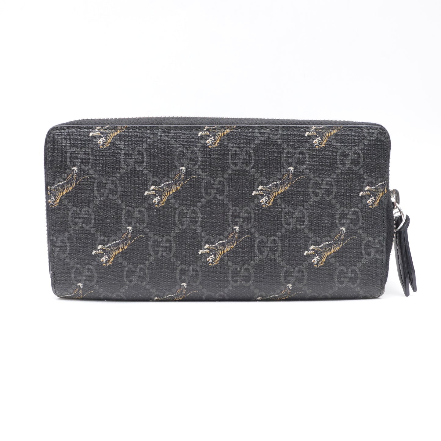 Pre-owned Gucci GG Tiger Print Coated Canvas Wallet