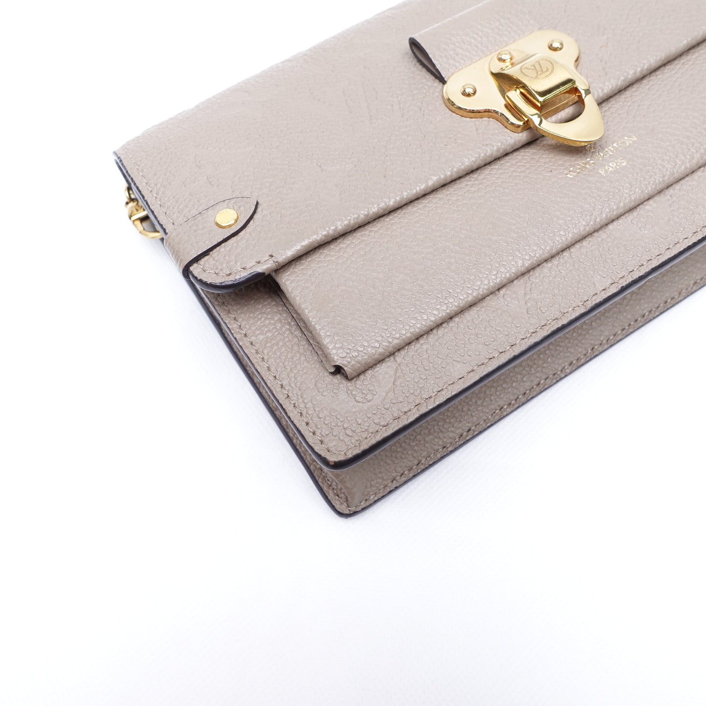 Pre-owned Louis Vuitton Vavin WOC Grey Calfskin Shoulder Bag