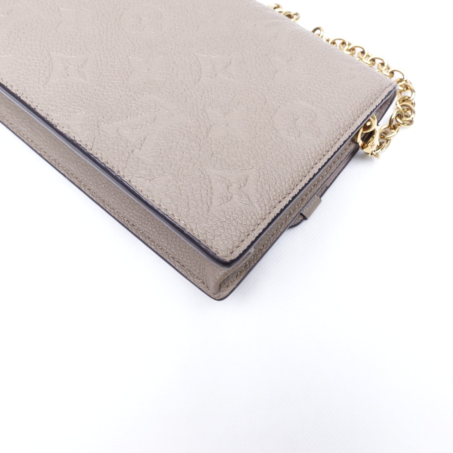 Pre-owned Louis Vuitton Vavin WOC Grey Calfskin Shoulder Bag