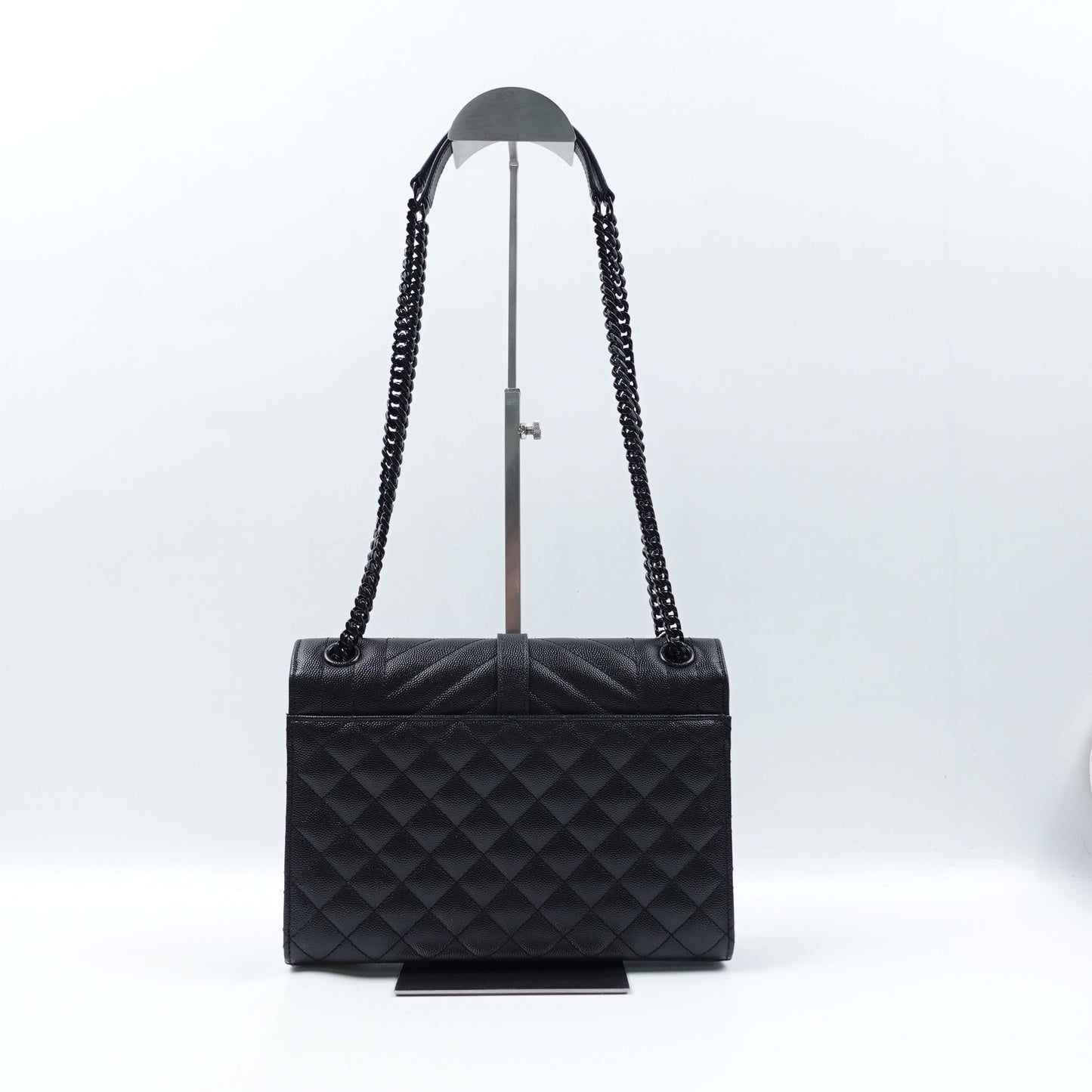 Pre-Owned Saint Laurent Envelope Black Calfskin Shoulder Bag