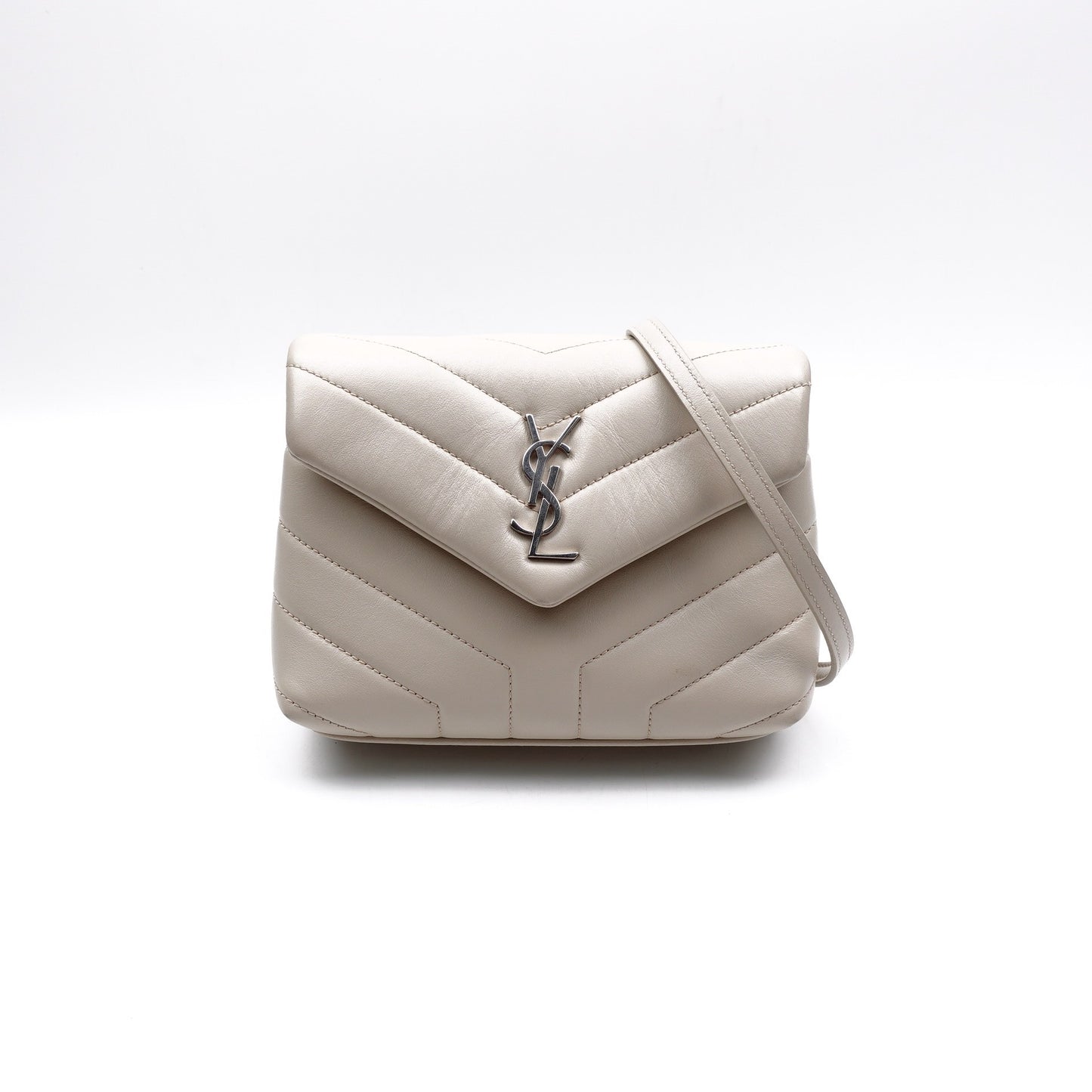 Pre-owned Saint Laurent Loulou Beige Calfskin Shoulder Bag