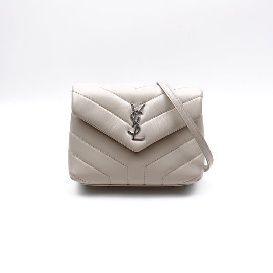 Pre-owned Saint Laurent Loulou Beige Calfskin Shoulder Bag
