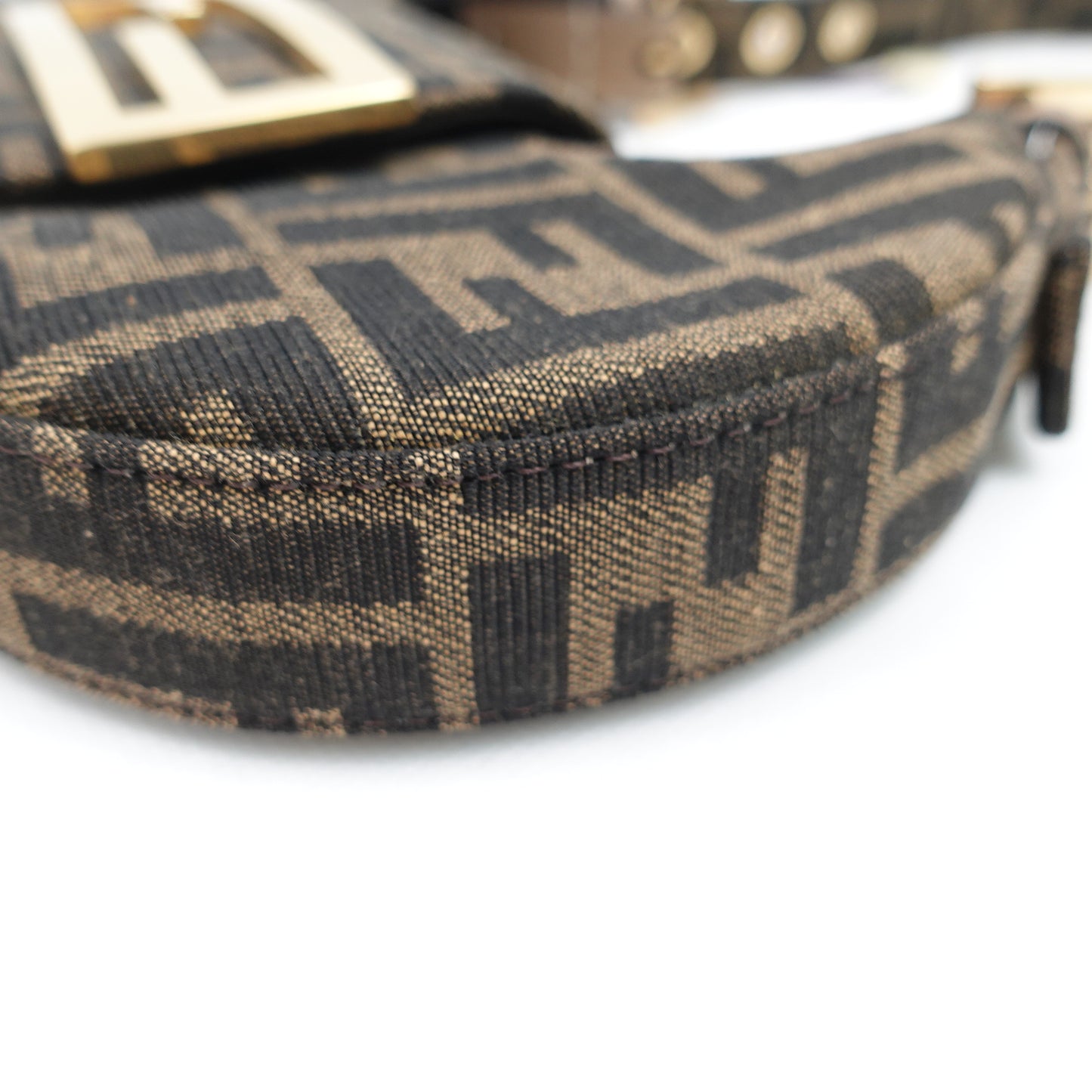 Pre-owned Fendi Cookie FF Canvas Hobo Bag