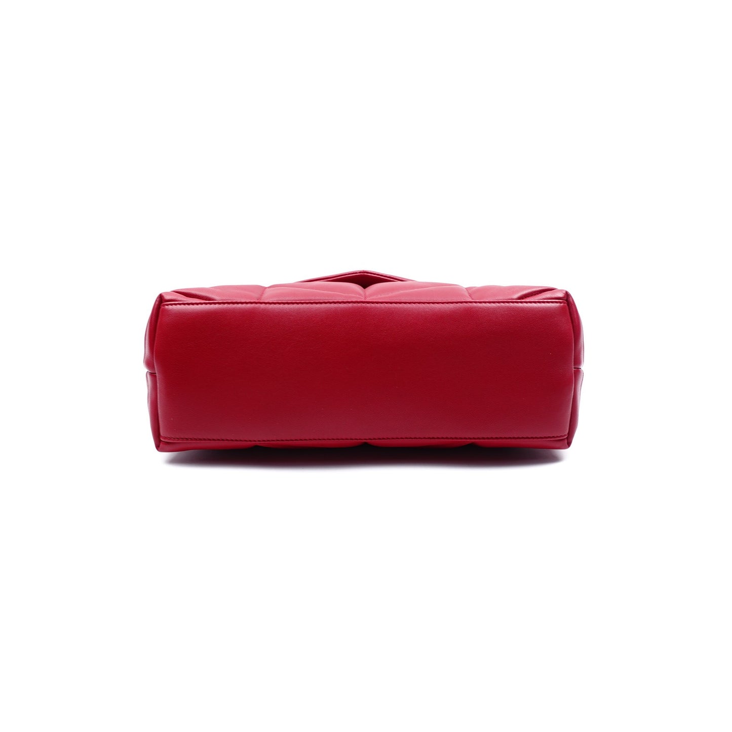 Pre-owned Saint Laurent Loulou Puffer Large Red Lambskin Shouder Bag