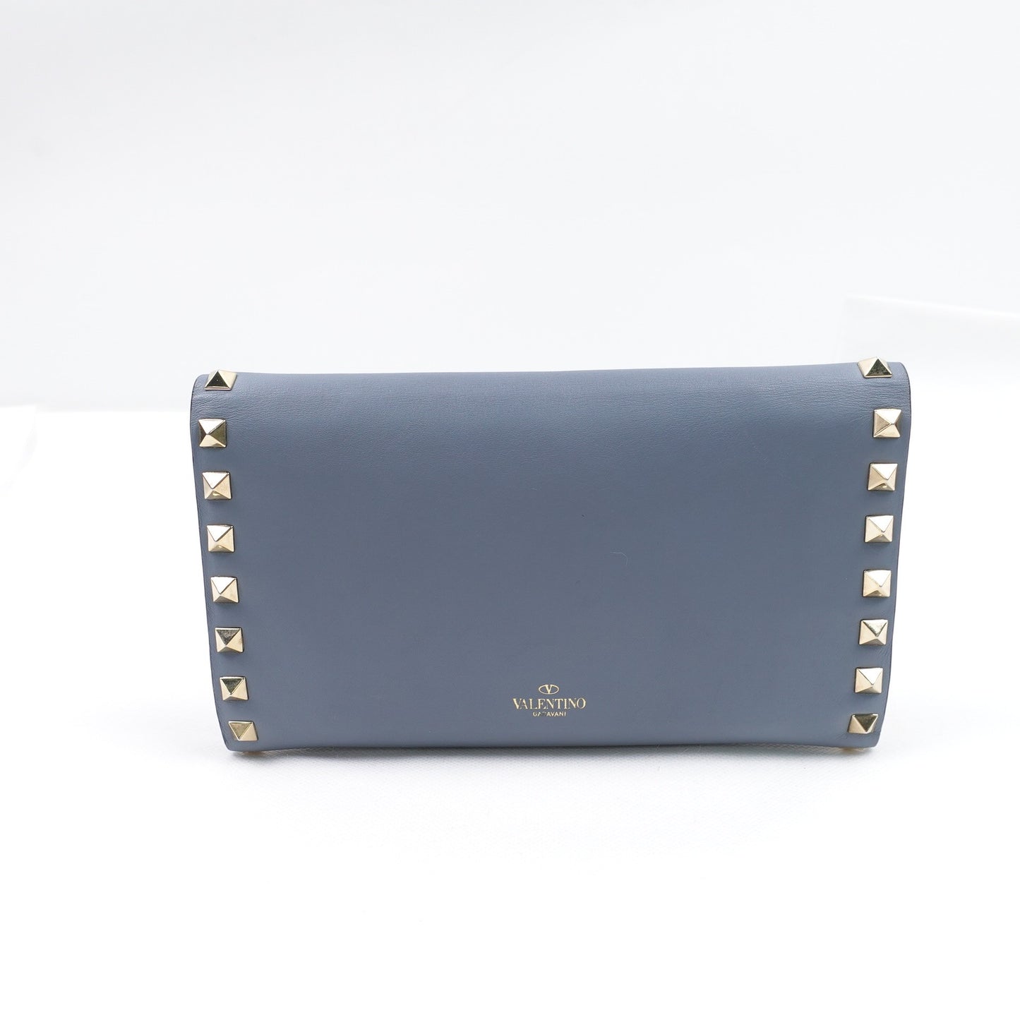 Pre-owned Valentino Blue Calfskin Wallet T10314471