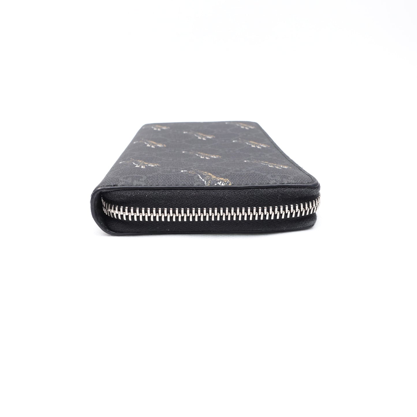 Pre-owned Gucci GG Tiger Print Coated Canvas Wallet