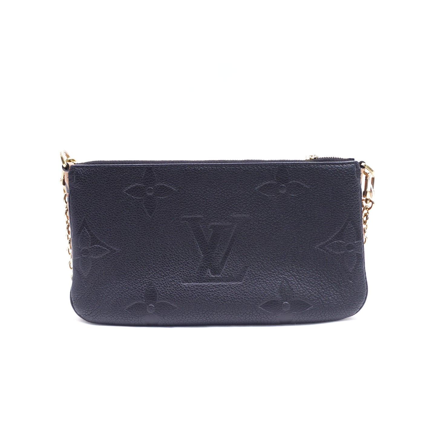Louis Vuitton Multi-Pochette Accessories Black Monogram and Leopard Empreinte Calfskin Shoulder Bag