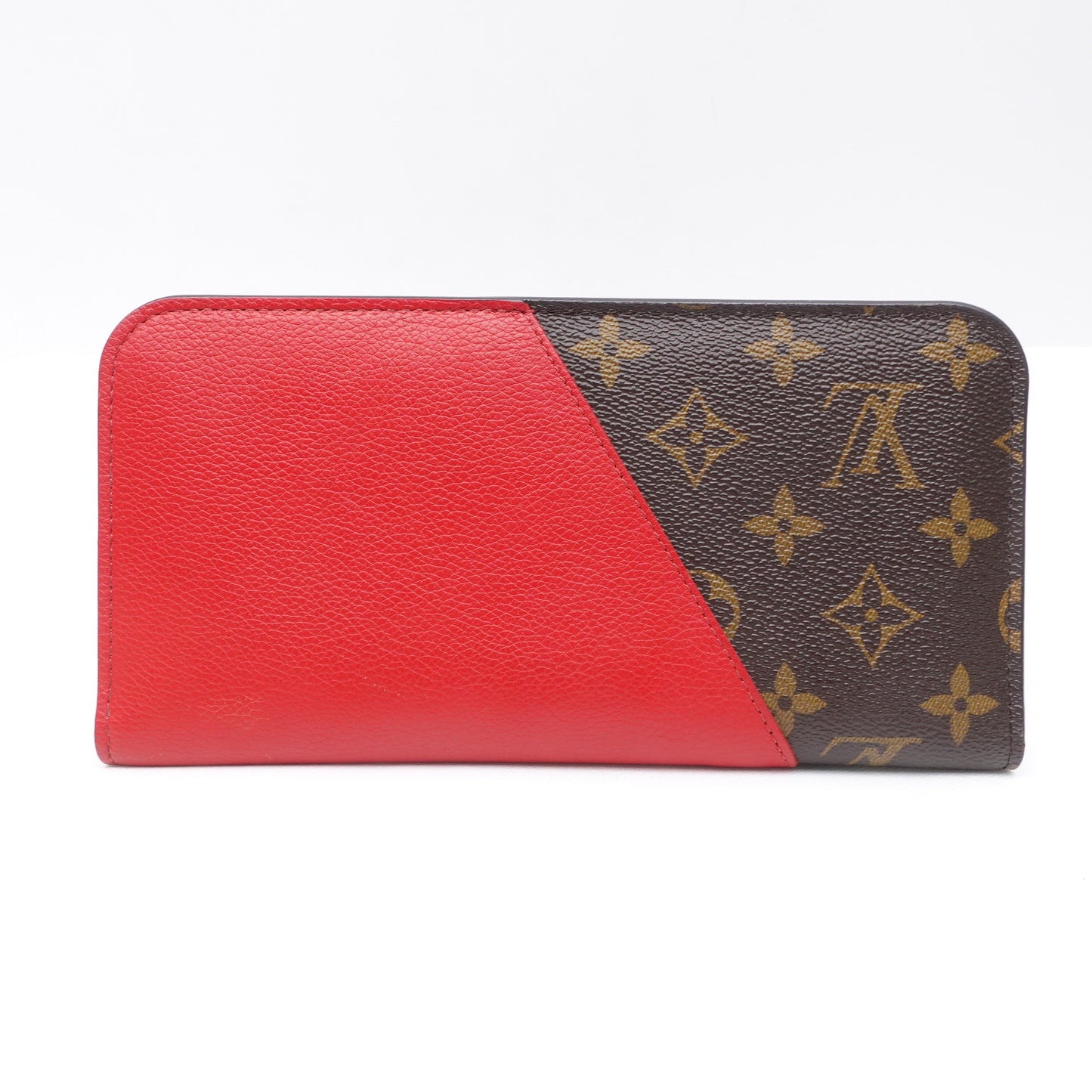 Pre-owned Louis Vuitton Monogram Red Coated Canvas Long Wallet