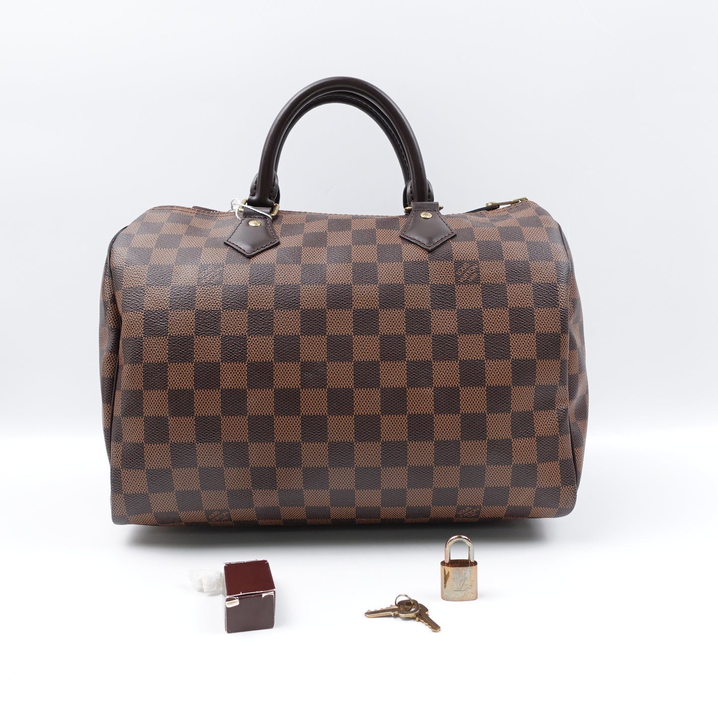 Pre-owned Louis Vuitton Speedy 30 Damier Ebene Coated Canvas Tote