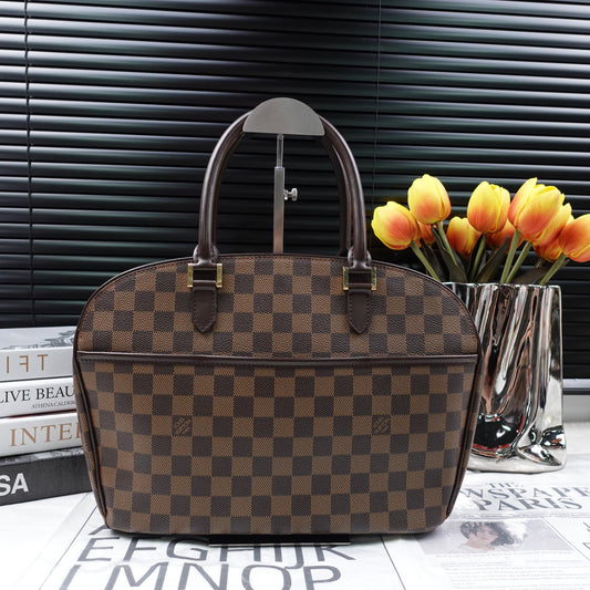 Pre-owned Louis Vuitton Sarria Damier Eben Coated Canvas Shoulder Bag