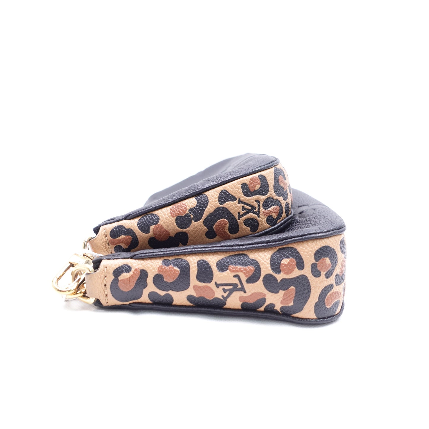 Louis Vuitton Multi-Pochette Accessories Black Monogram and Leopard Empreinte Calfskin Shoulder Bag