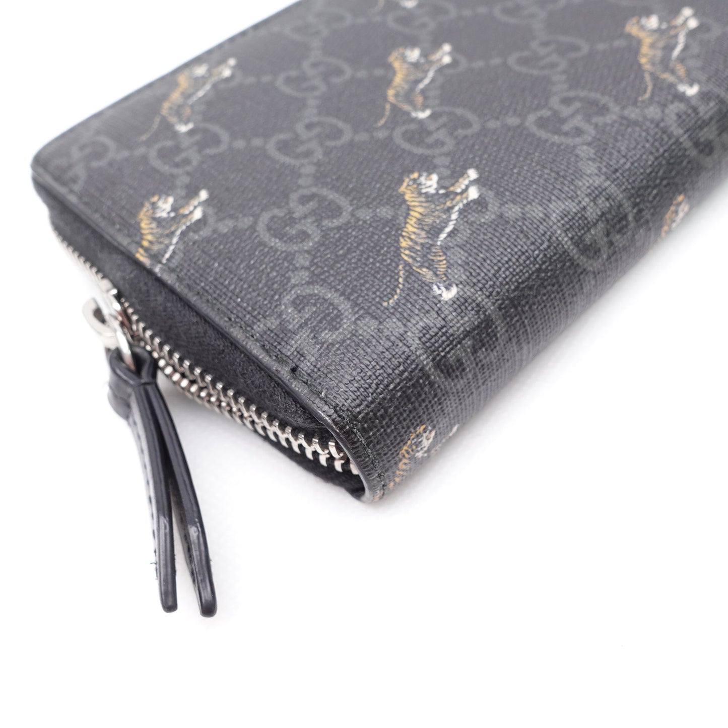 Pre-owned Gucci GG Tiger Print Coated Canvas Wallet