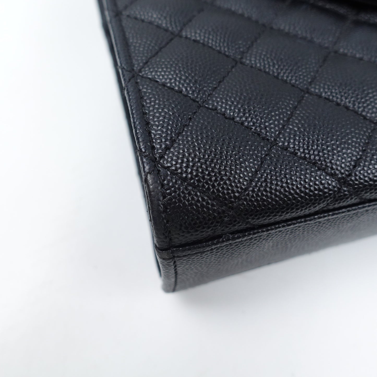 Pre-Owned Saint Laurent Envelope Black Calfskin Shoulder Bag